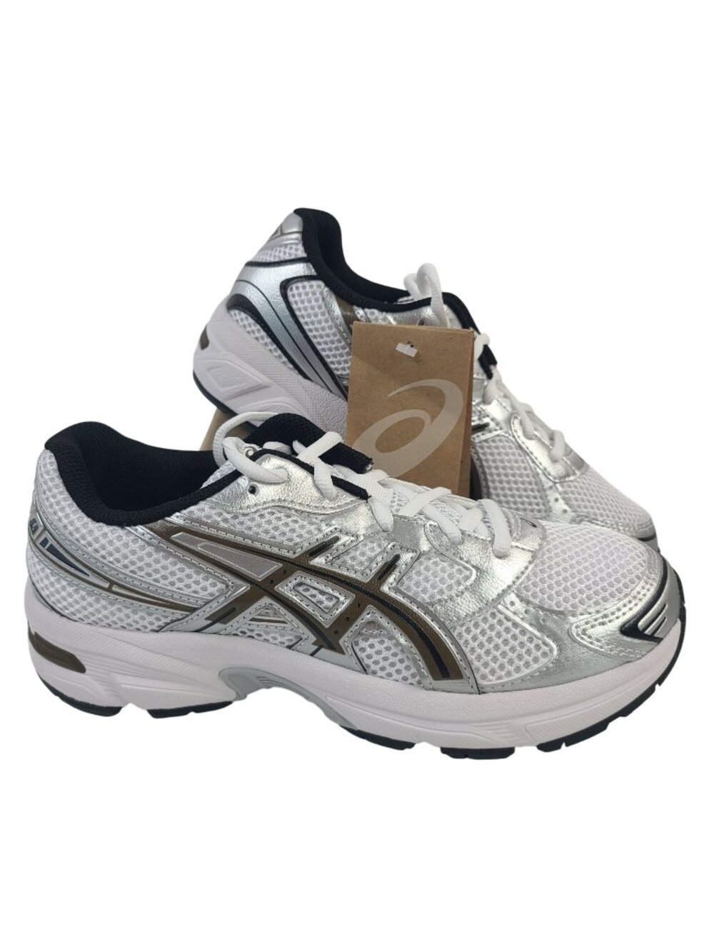 NEW Asics Gel-1130 GS Kids Running Shoes White/Clay Canyon Lace-Up Size 6